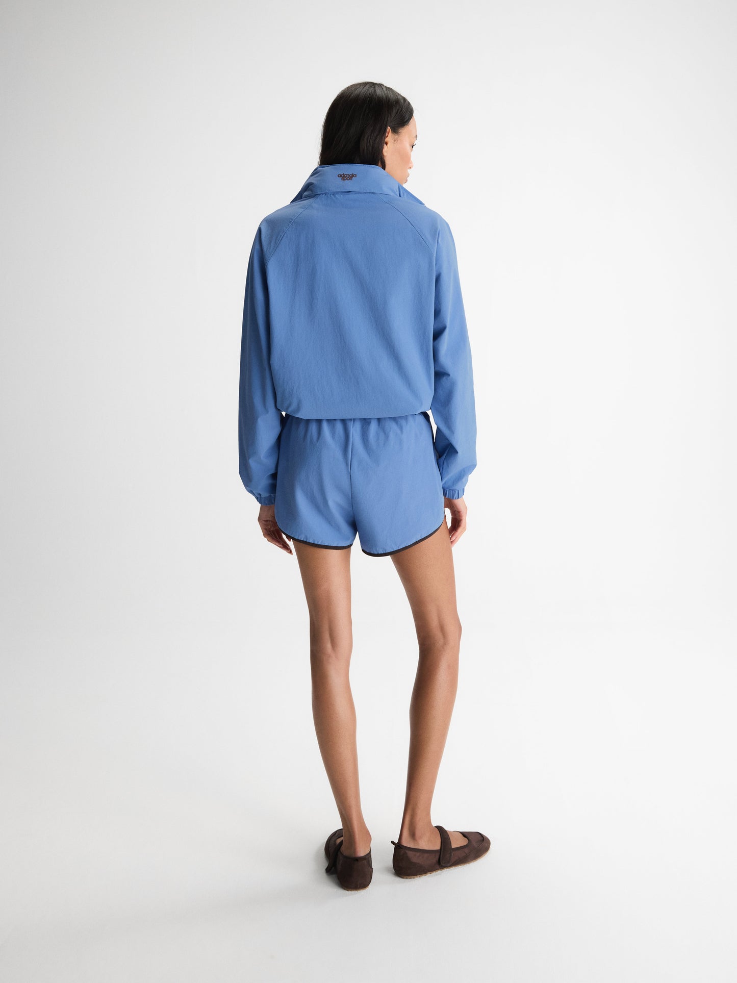 Contrast Binding Track Jacket - Blossom Blue