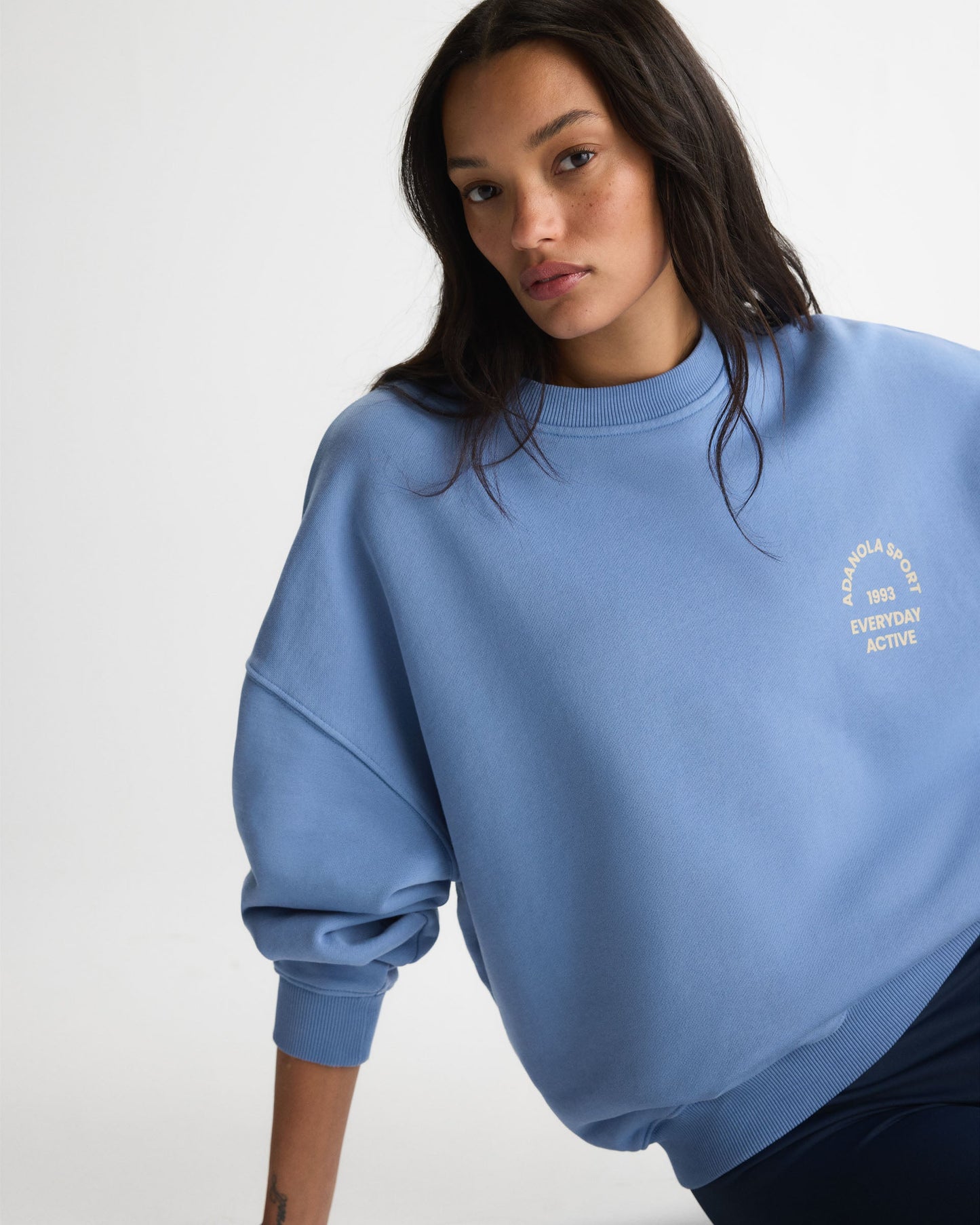 Everyday Active Washed Oversized Sweatshirt - Blossom Blue/Buttercream