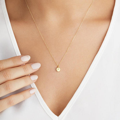 Rose Gold Extra Small Personalised Disc Necklace