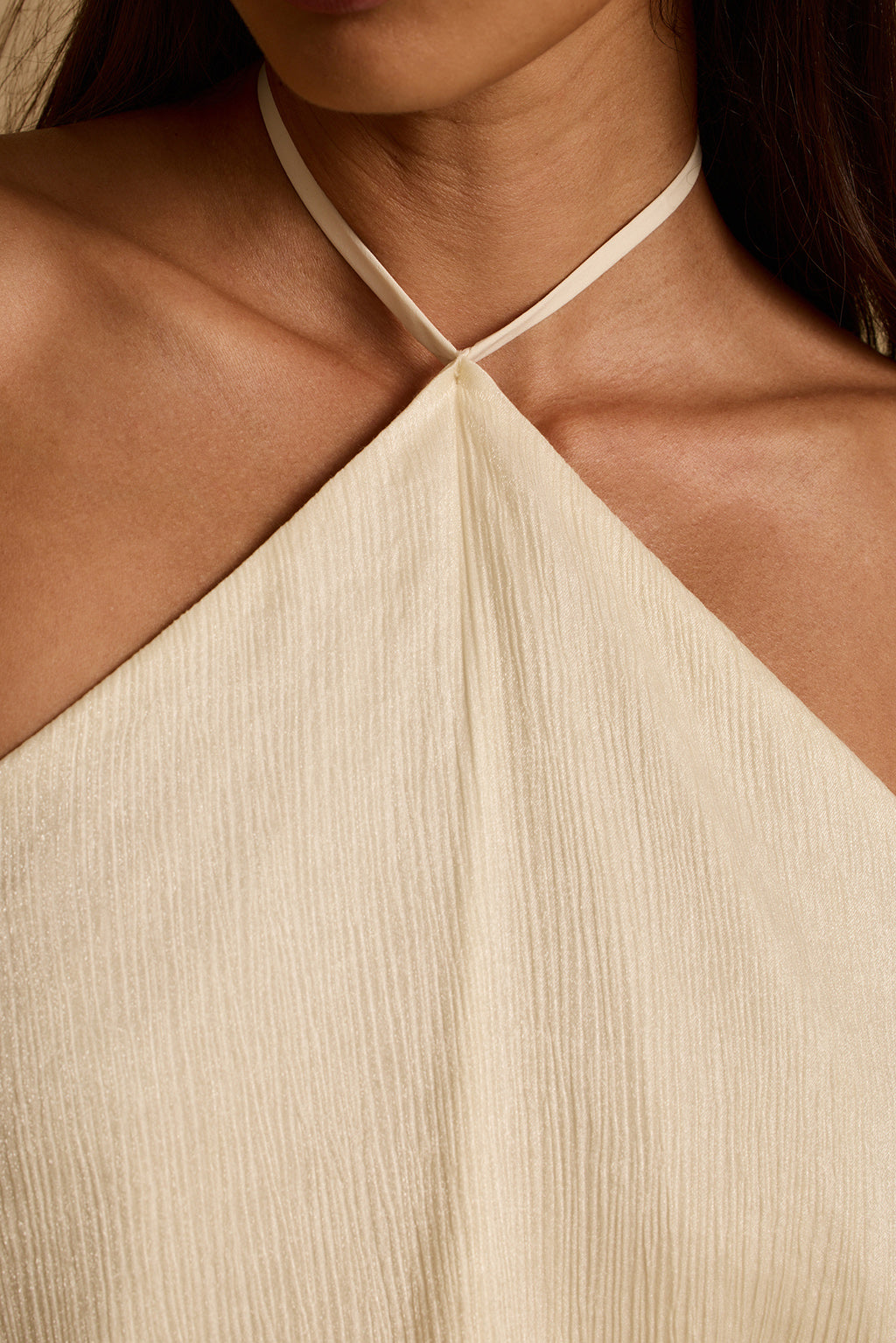 Lennox Cream Halter Mini Dress