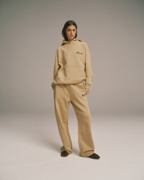 Signature Straight Leg Sweatpants - Caramel Beige