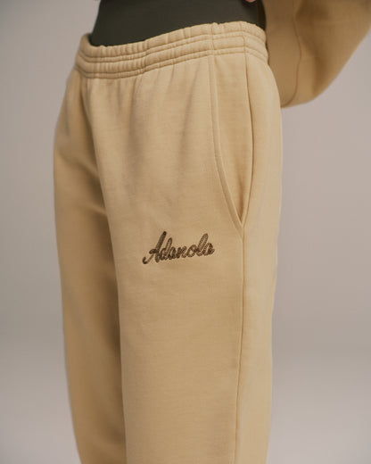 Signature Straight Leg Sweatpants - Caramel Beige