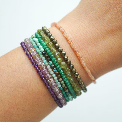 Peridot Micro Bead Bracelet
