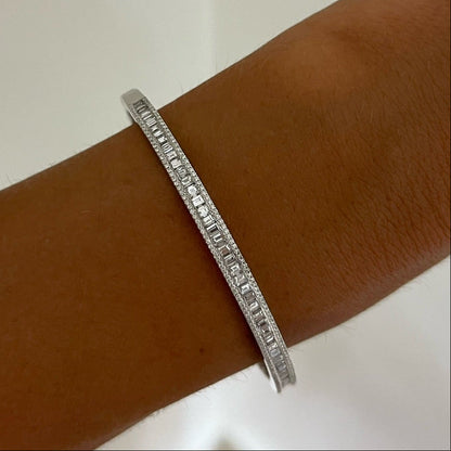 Little Gianna Baguette Diamond Bangle 2 ctw