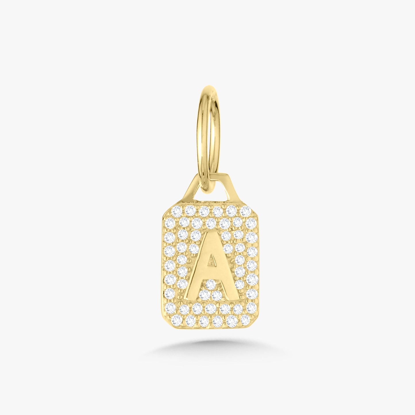 Mini Pave Diamond Initial Charm