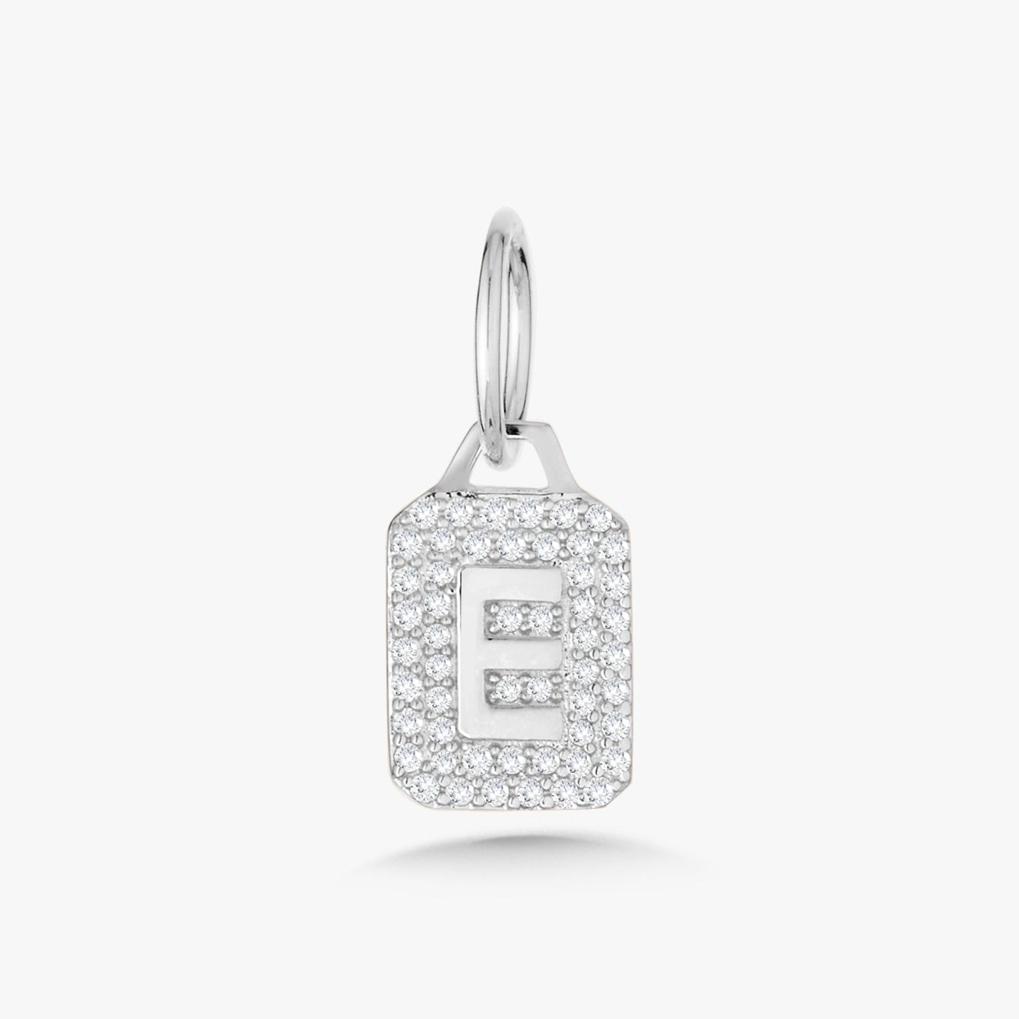 Mini Pave Diamond Initial Charm