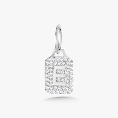 Mini Pave Diamond Initial Charm