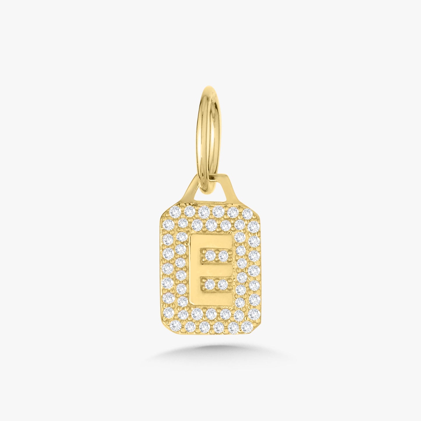 Mini Pave Diamond Initial Charm
