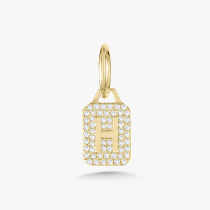 Mini Pave Diamond Initial Charm