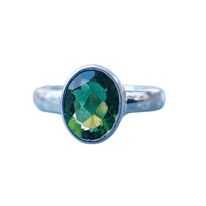 Moldavite Sterling Silver Ring