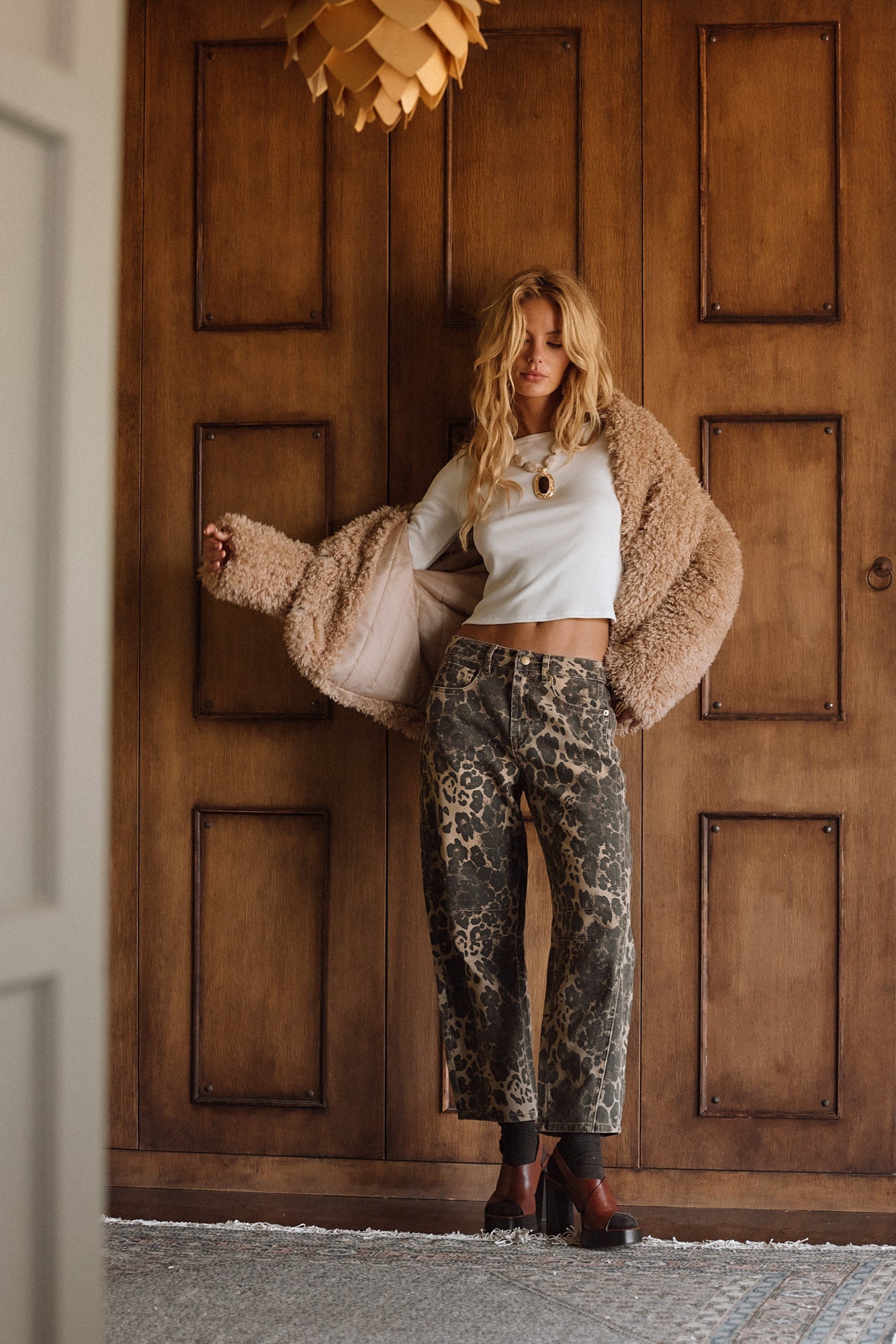 Muse Leopard Barrel Jeans