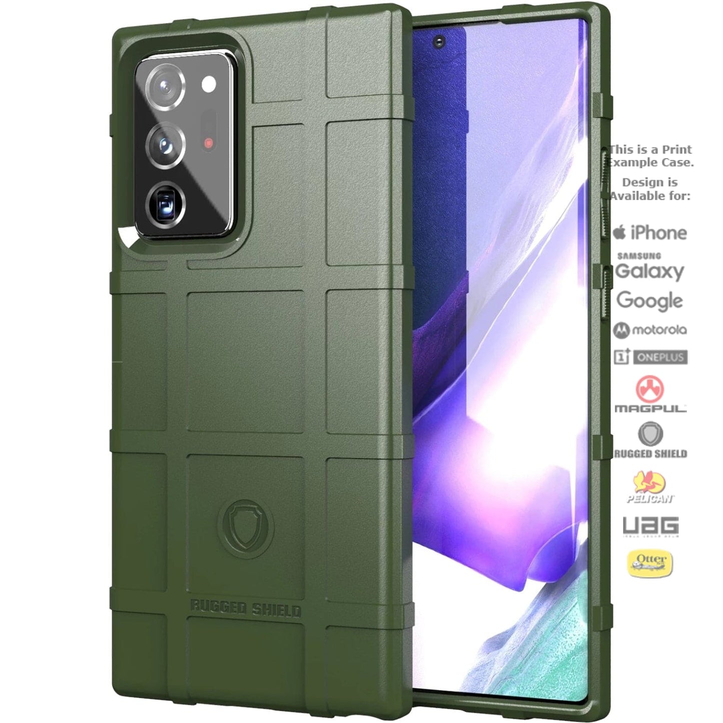 Rugged Shield Branded Solid Color TPU Cases for Samsung Galaxy Phone Models