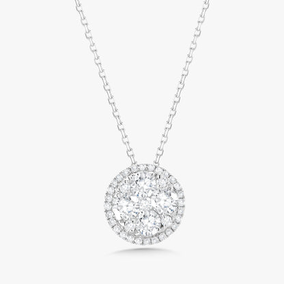 Natassia Round Pendant of Diamonds Necklace 0.60 ctw