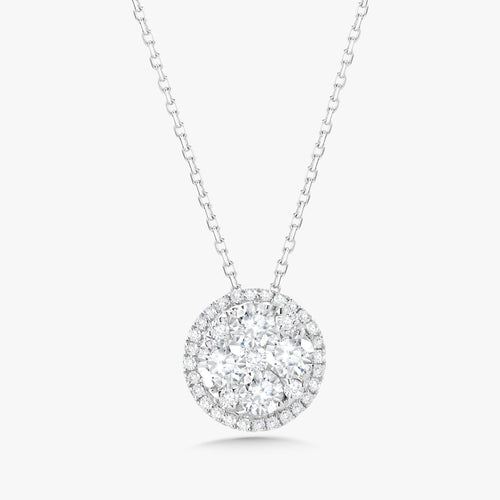 Natassia Round Pendant of Diamonds Necklace 0.60 ctw