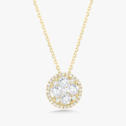 Natassia Round Pendant of Diamonds Necklace 0.60 ctw