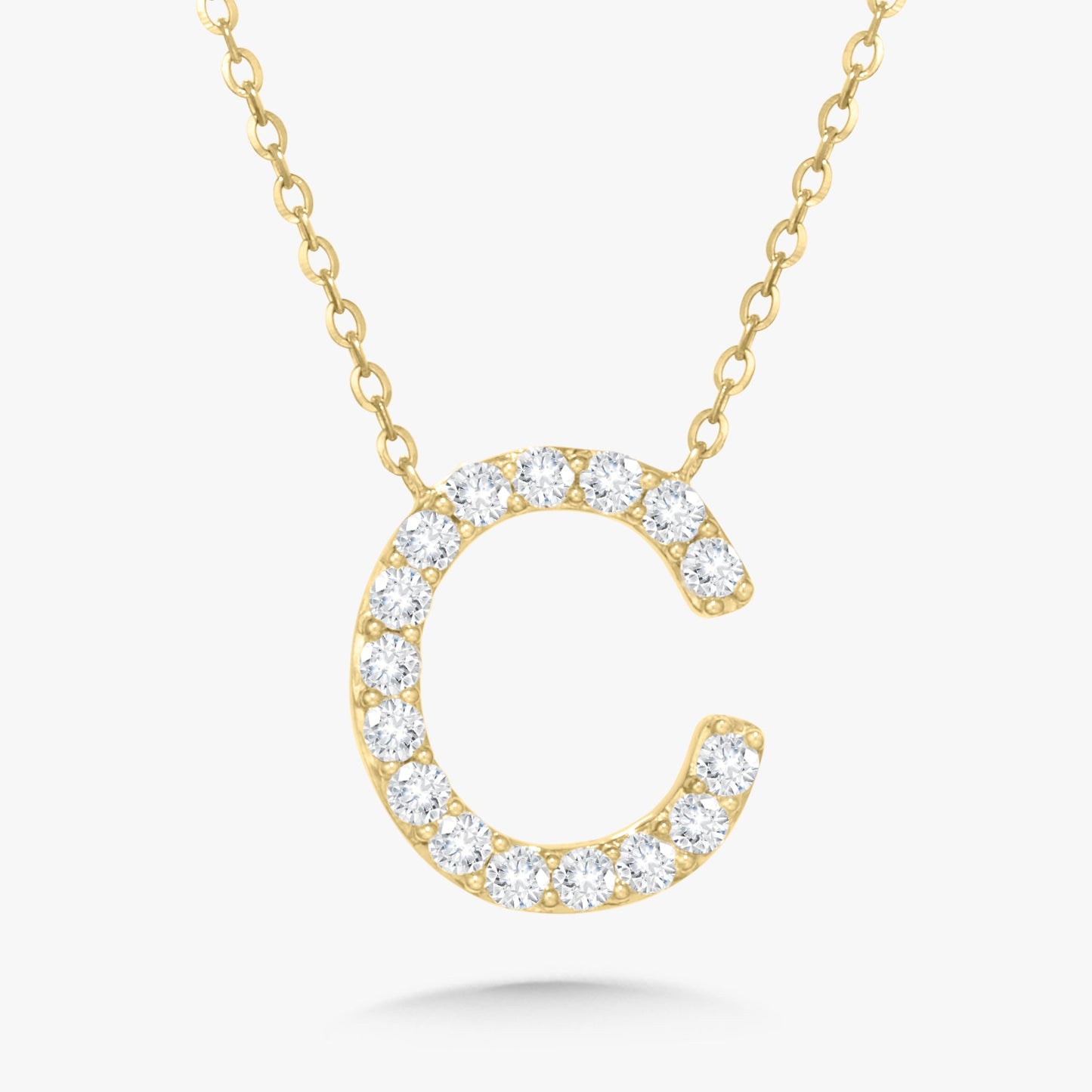 Alphabet Affixed Diamond Necklace
