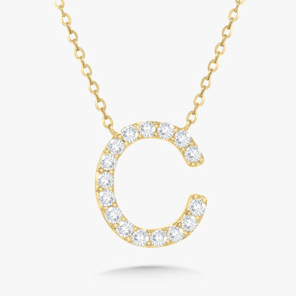 Alphabet Affixed Diamond Necklace