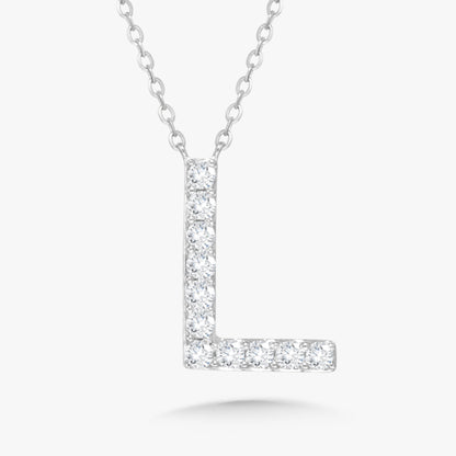 Alphabet Affixed Diamond Necklace
