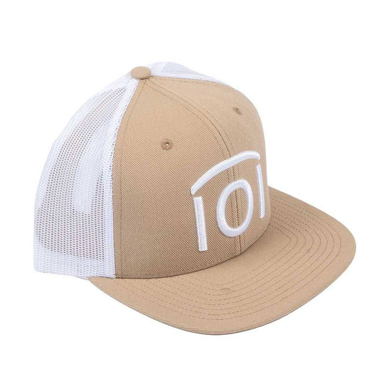 101 Ranch Logo Flatbill Cap - Khaki/White