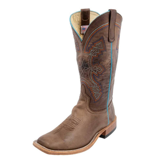 Anderson Bean Men's Square Toe Dark Brown Barcelona Western Boot