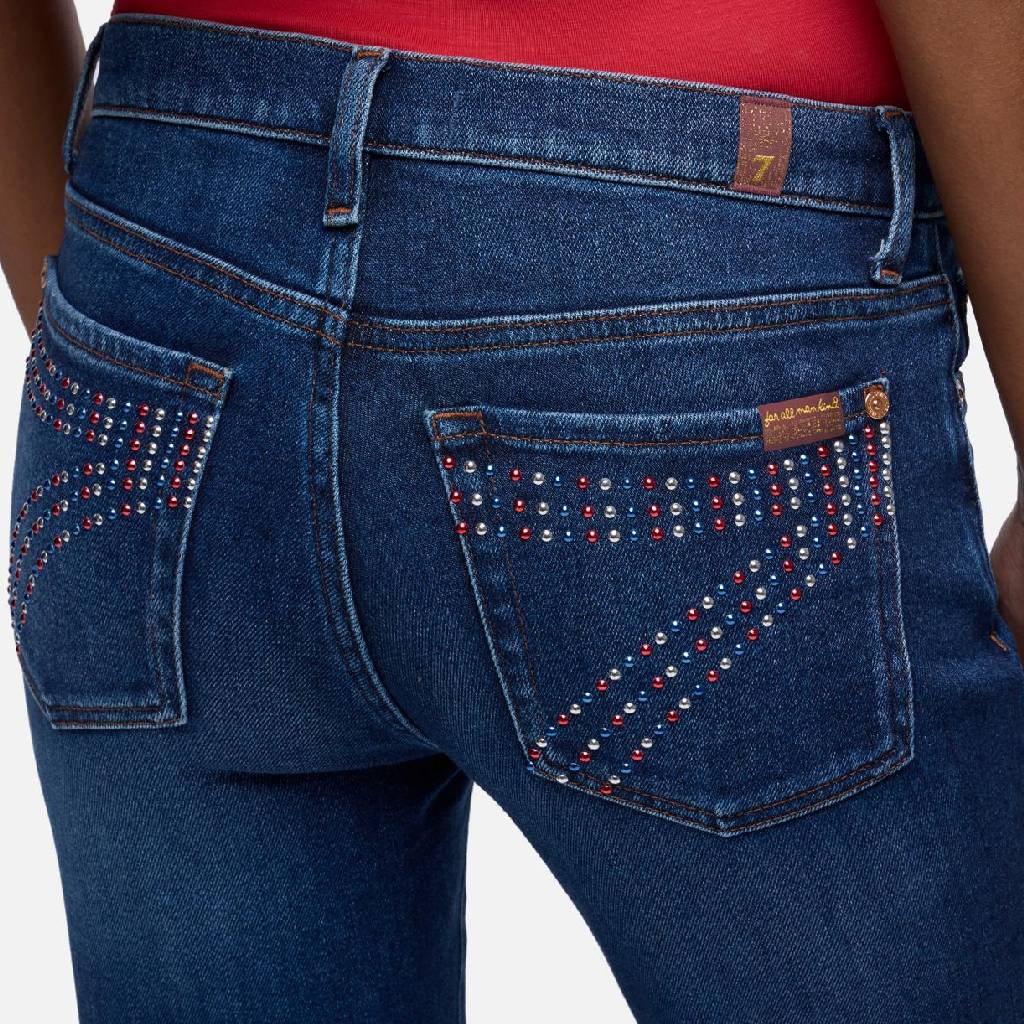 7 For All Mankind Embellished Dojo Slim Illusion Jean - Current