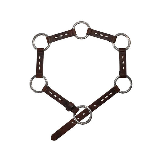 Angel Ranch Women's Engraved Connection Rings Brown Belt