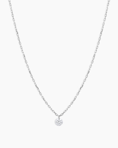 18K Floating Diamond Necklace