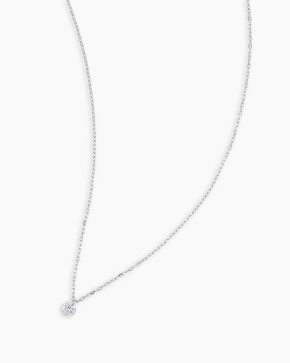 18K Floating Diamond Necklace