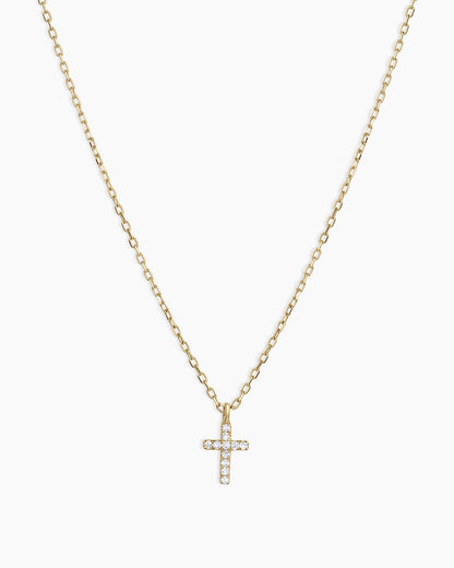 14K Diamond Cross Necklace