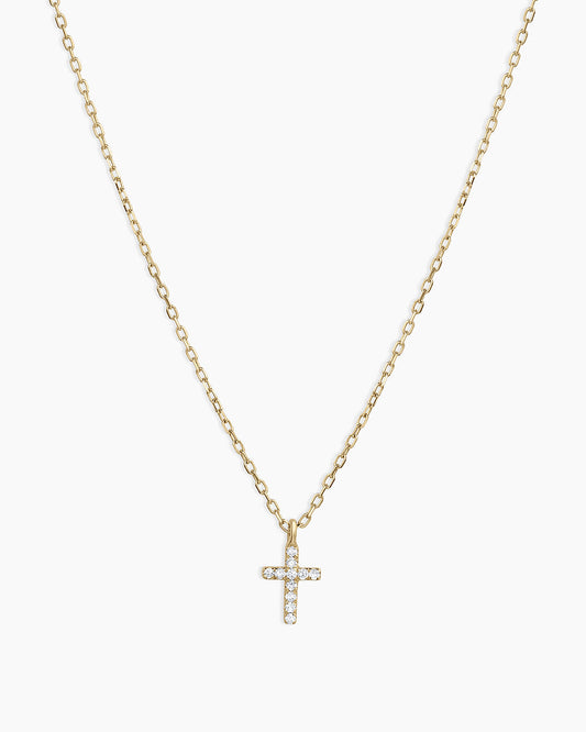 14K Diamond Cross Necklace