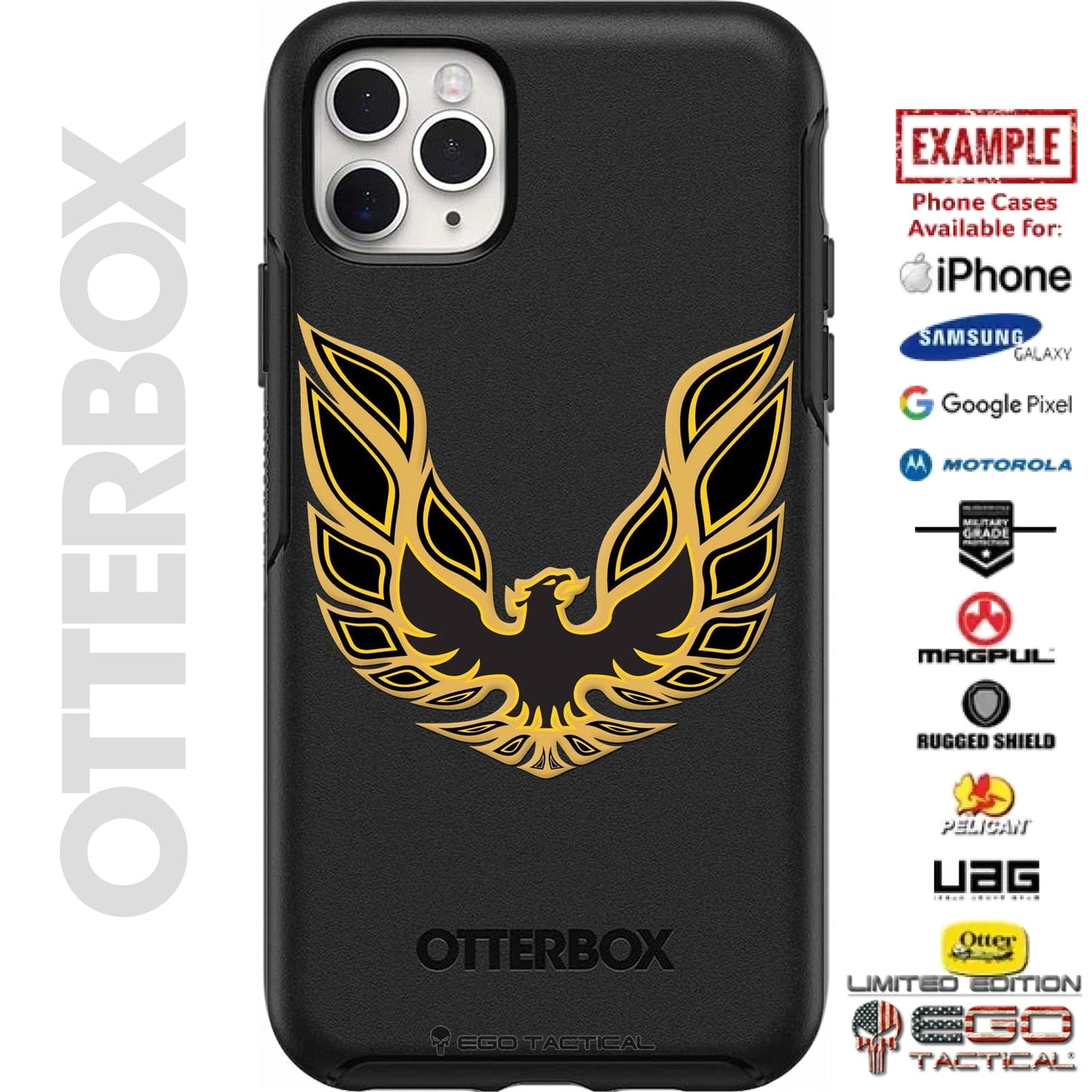 Screaming Chicken, Firebird Bandit Trans Am Custom Printed Case Design for Apple, Samsung, Google & Motorola Phone Models
