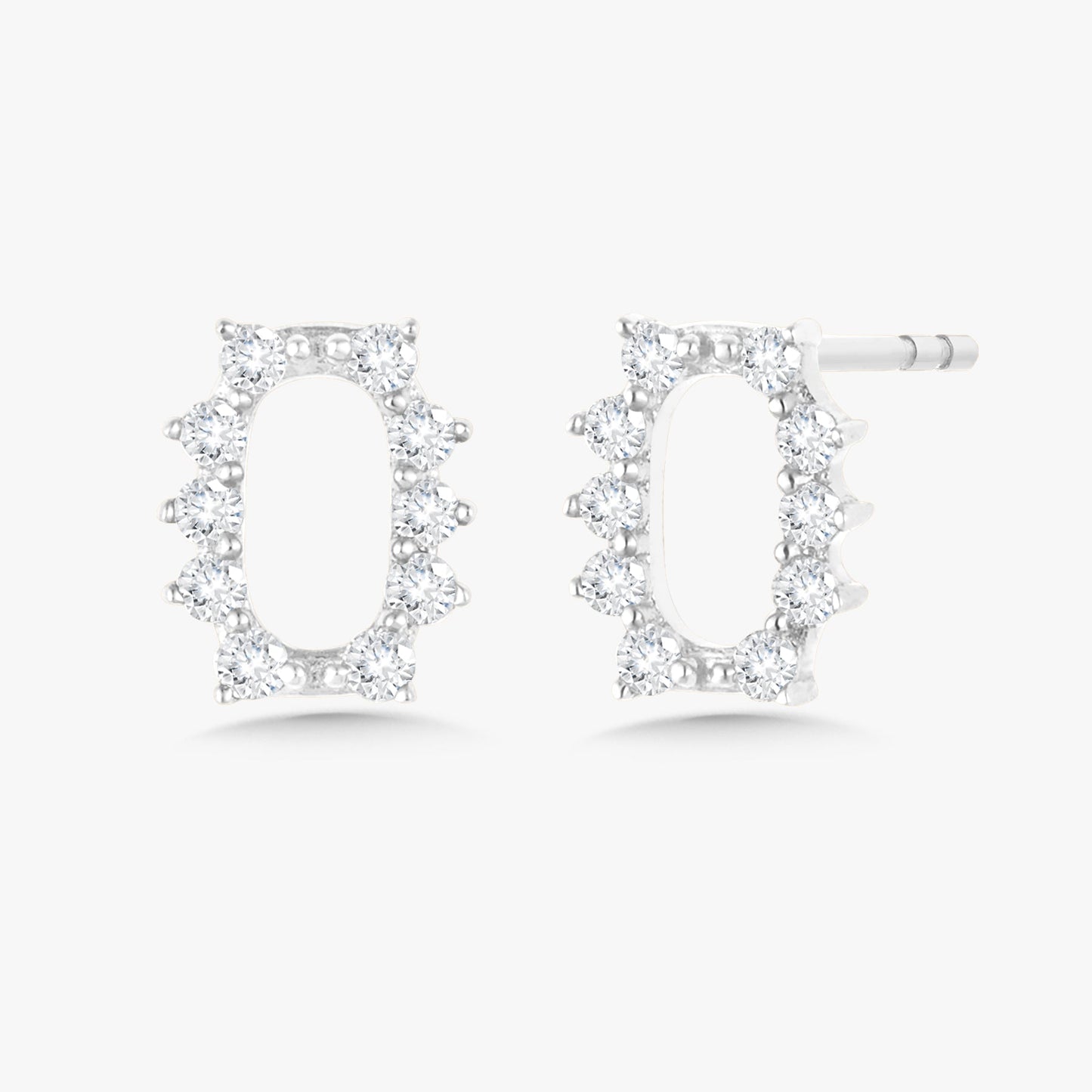 Open Oval Charlie Cloud® Scalloped Stud Earring