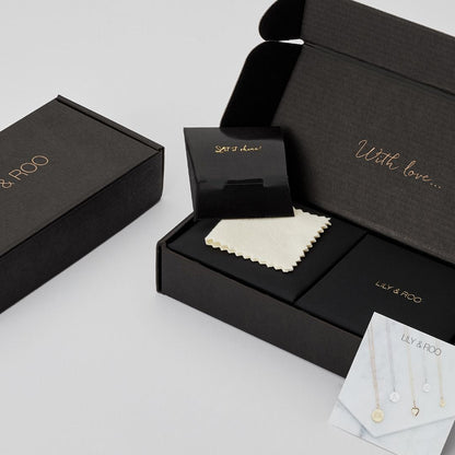 Solid White Gold Initial and Pearl Drop Necklace