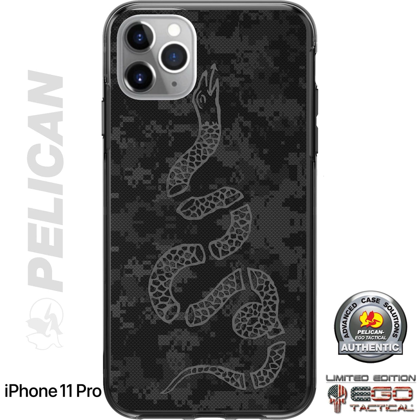Benjamin Franklin's Join or Die Snake on Black Custom Printed Case Design for Apple, Samsung, Google & Motorola Phone Models