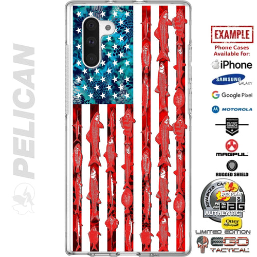 Kryptek Camouflage Fishing Flag Custom Printed Case Design for Apple, Samsung, Google & Motorola Phone Models
