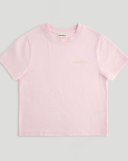 Retro Adanola Sport Classic Slub T-shirt - Soft Pink/Marshmallow White