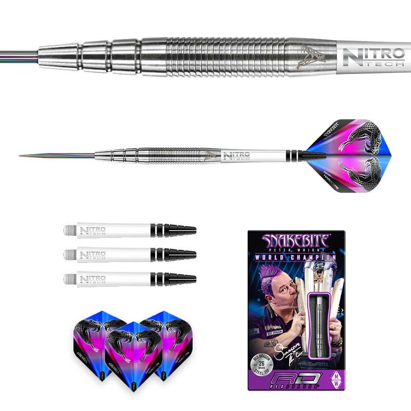 RED DRAGON Peter Wright Snakebite PL15 Darts - 90% Tungsten - 22g