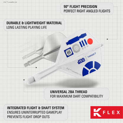 TARGET x STAR WARS - K-FLEX NO6 Shape - R2D2 - All-In-One Moulded Flights