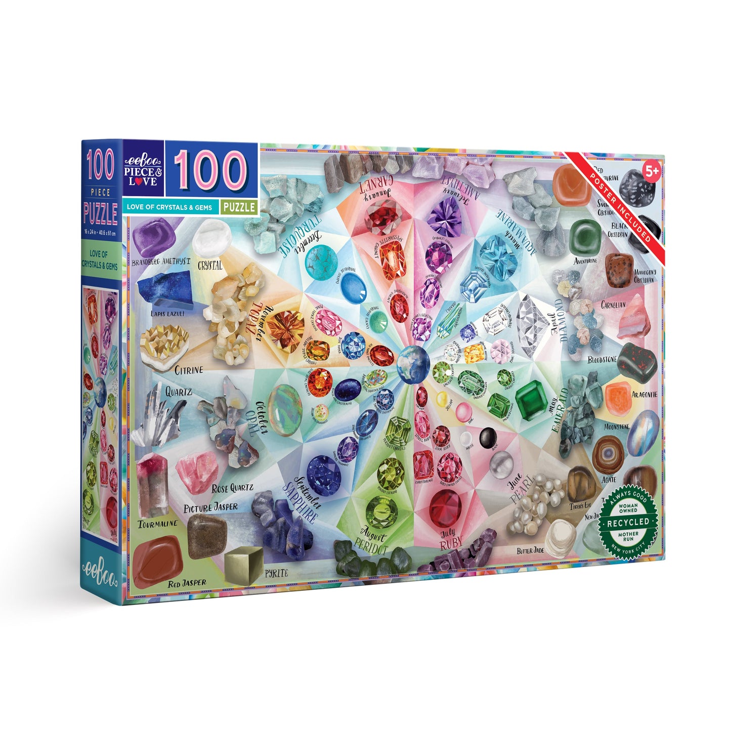 LOVE OF CRYSTALS & GEMS 100 PC