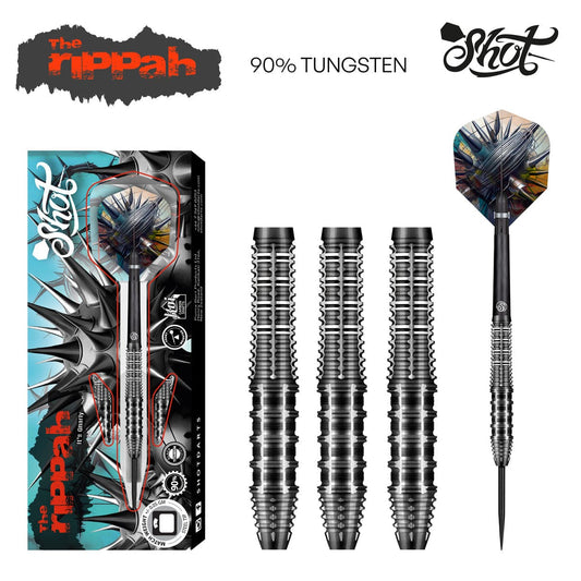 SHOT - Gnarly Rippah Steel Tip Darts - 90% Tungsten - 24g