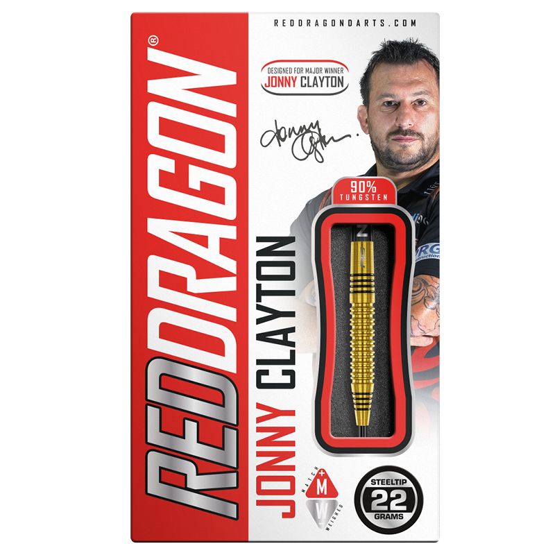 RED DRAGON - Jonny Clayton Gold Darts - 90% Tungsten - 22g