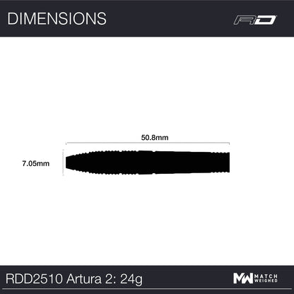 RED DRAGON - Artura Screamin' Green Darts - 90% Tungsten - 24g