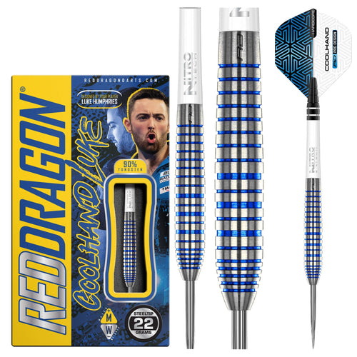 RED DRAGON - Luke Humphries TX3 Cool Blue SE Darts - 90% Tungsten - 22g