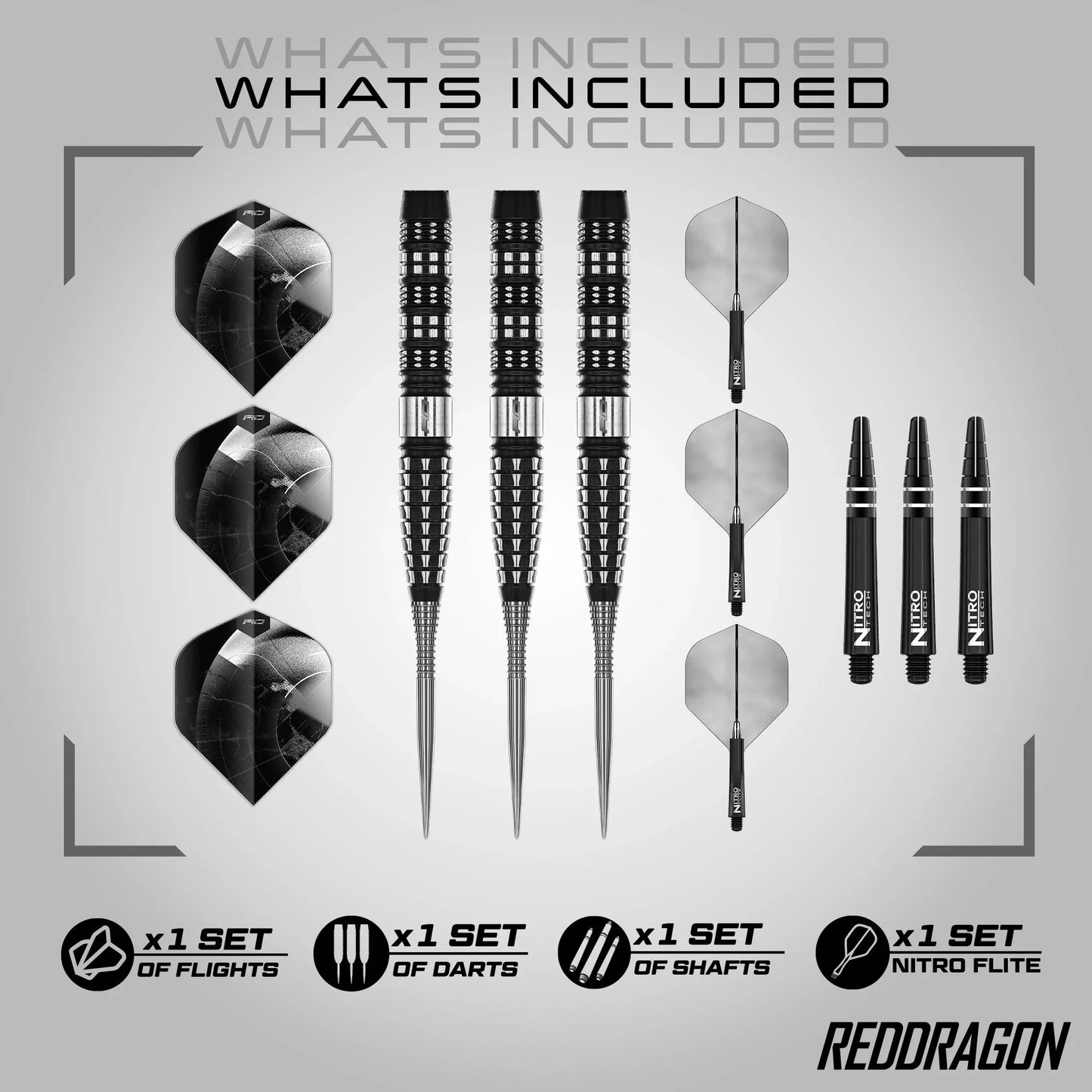 RED DRAGON - 23g RECON TAPERED Darts - 90% Tungsten