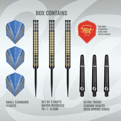 SHOT - 23g - Ritchie Edhouse Madhouse - 90% Tungsten - Steel Tip Darts