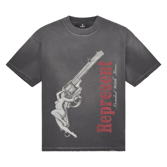 Loaded With Love Tee | Stained Black
