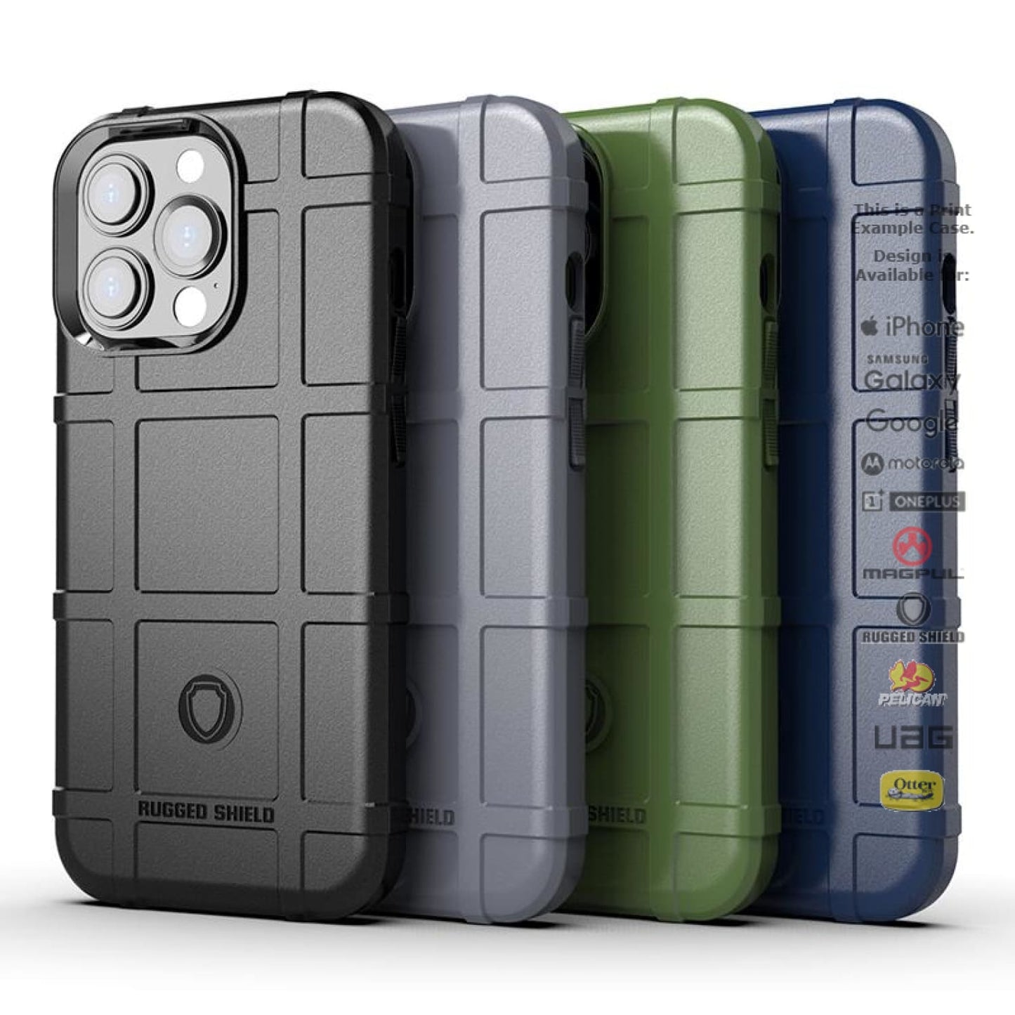 Rugged Shield Branded Solid Color TPU Cases for all Apple iPhone Models
