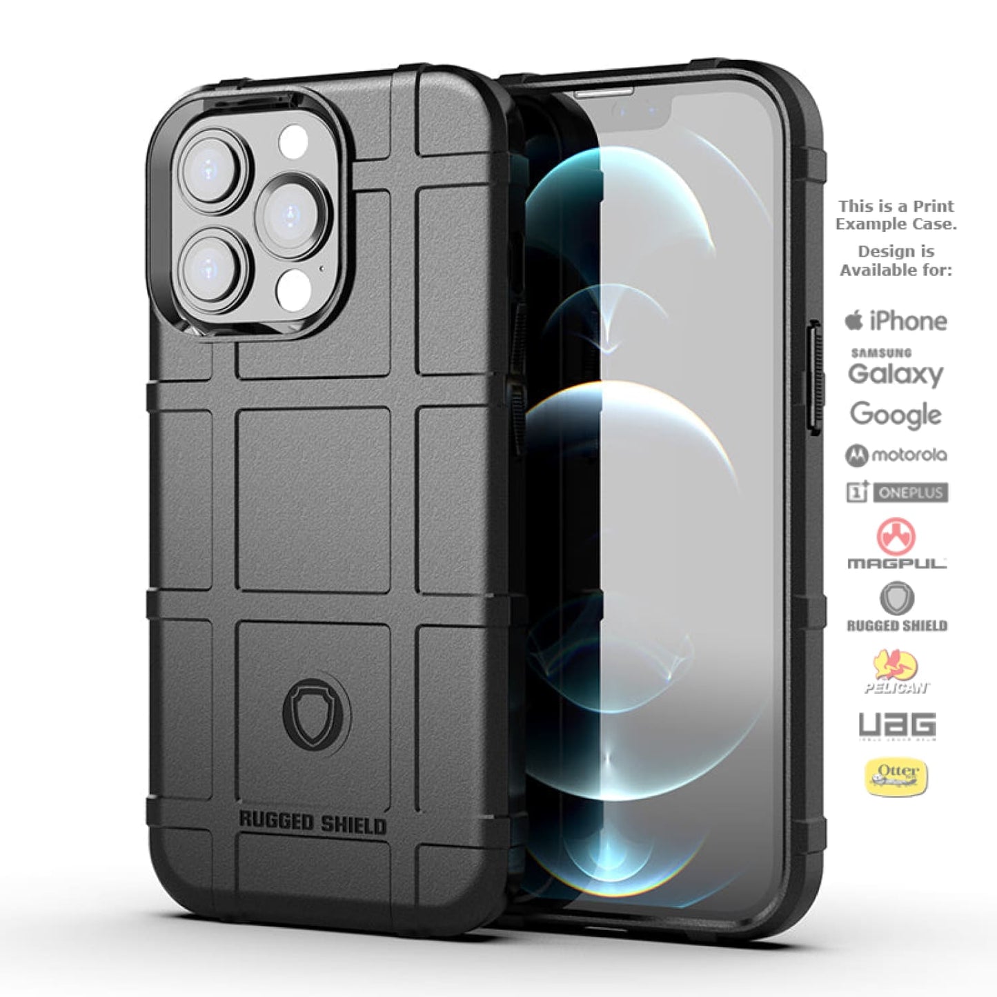 Rugged Shield Branded Solid Color TPU Cases for all Apple iPhone Models