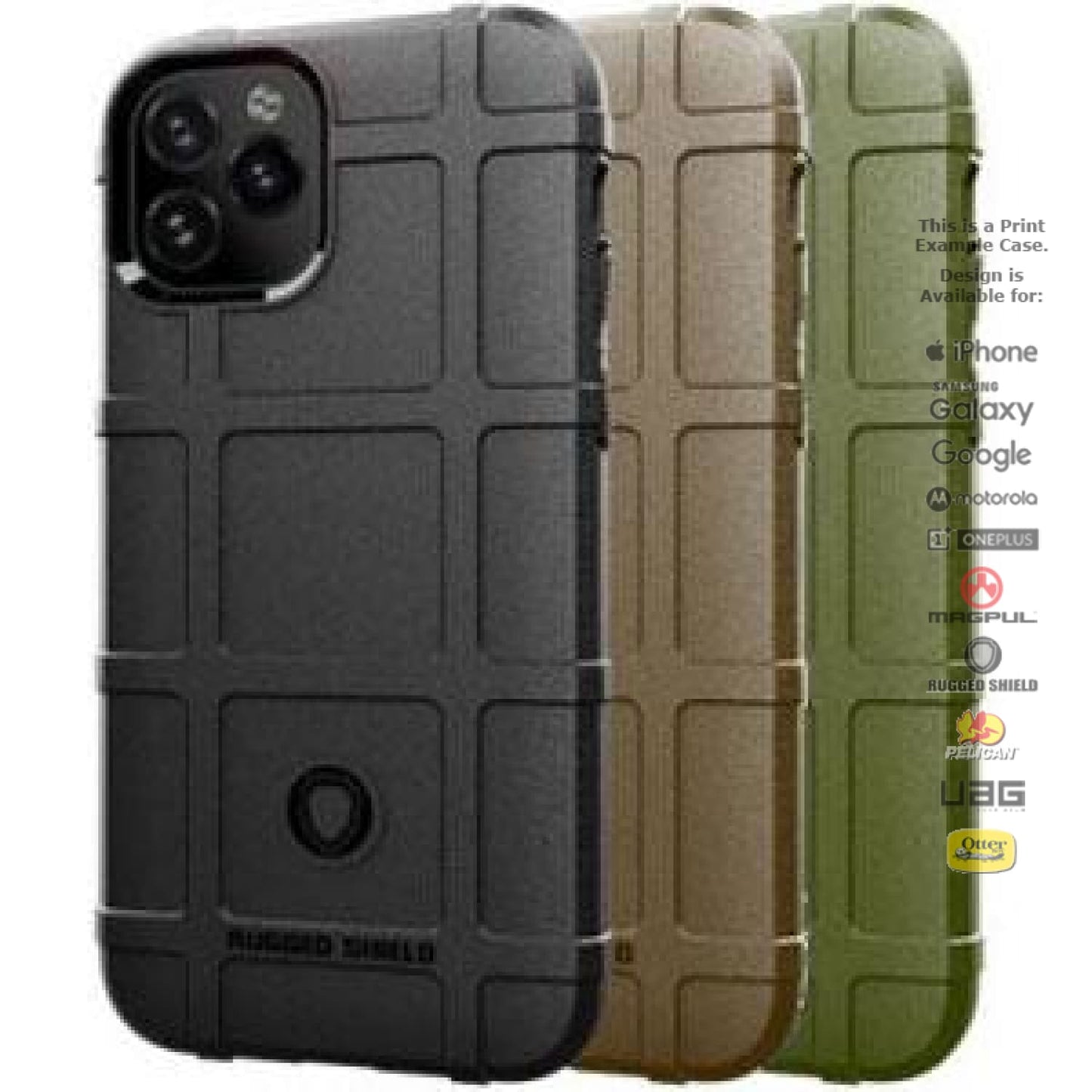 Rugged Shield Branded Solid Color TPU Cases for all Apple iPhone Models
