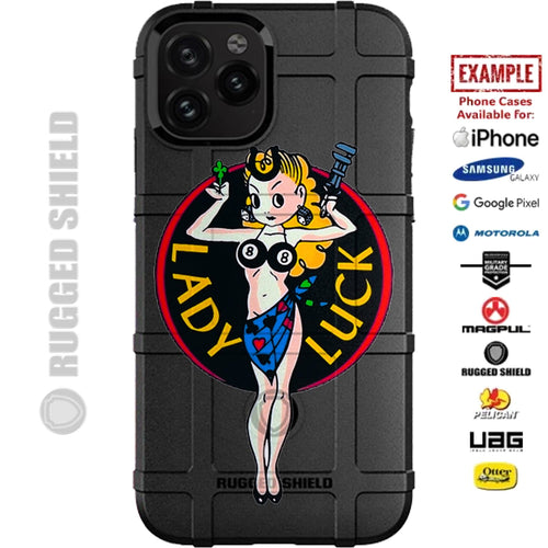 Lady Luck Blonde Bikini Girl with Wrench Custom Printed Case Design for Apple, Samsung, Google & Motorola Phone Models